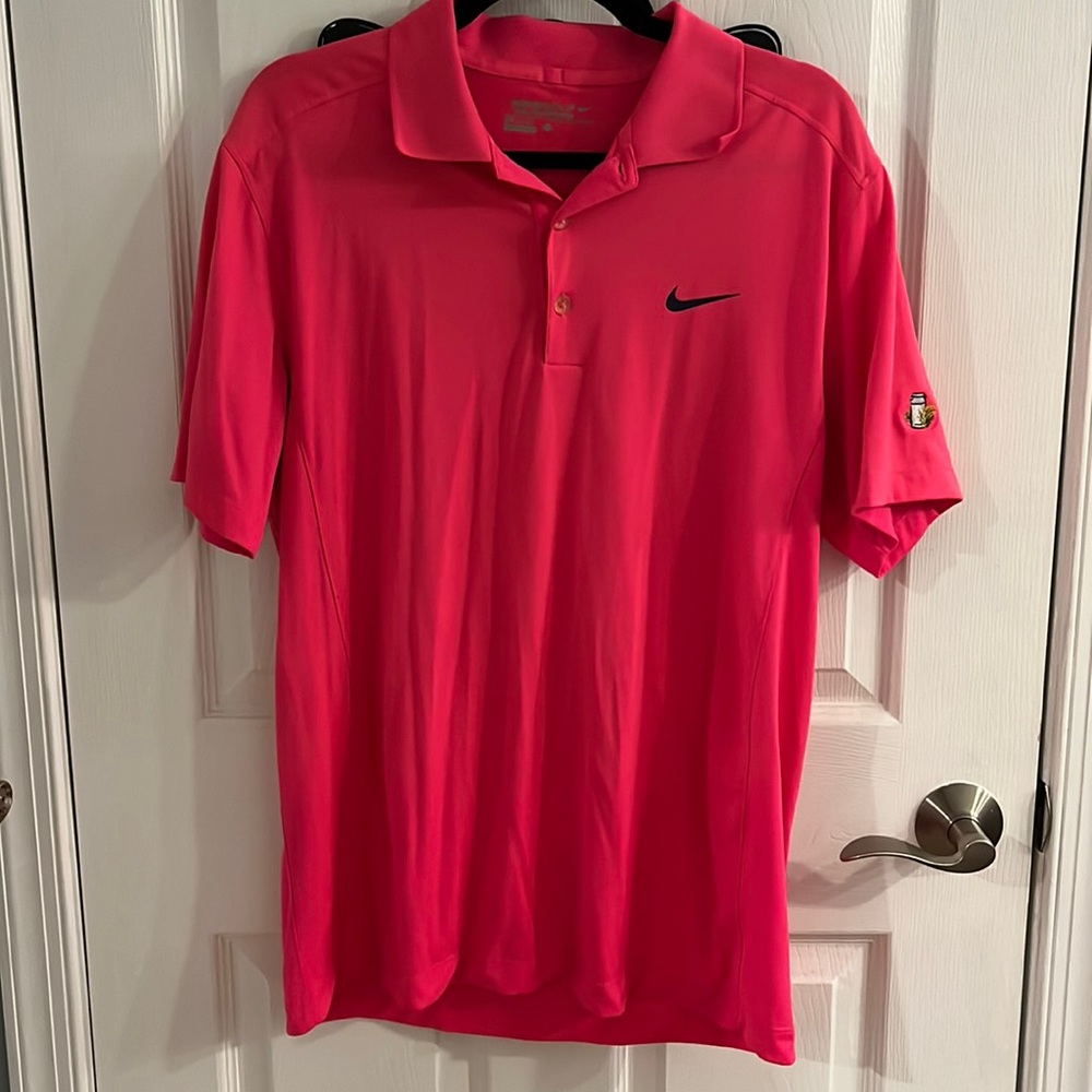 Nike Golf Pink Shirt w/ Milk Jug Shoulder Patch